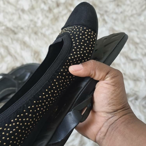 Anne klein Sequine Studded Stretchy Ballet Flats Slip-On Shoes Size 9.5M 🌴 - Picture 7 of 8